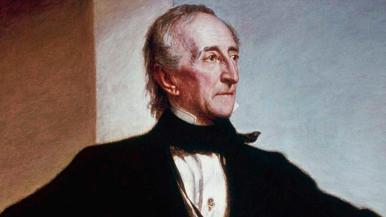 John Tyler, seen in this painting was the 10th President of the United States from April 6, 1841 - April 3, 1945.  (AP Photo)