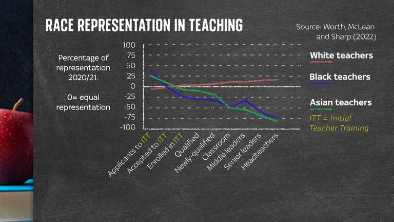 Screengrab tabulky z VT o rasismu ve vzdělávání od Anjum Peerbacos P 133425TH RACISM IN EDUCOS PEERBACOS 0600