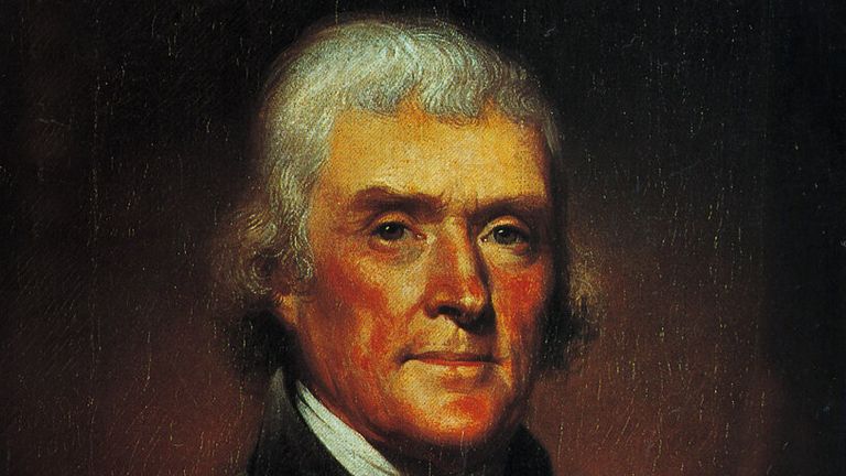 Thomas Jefferson painted in 1800. Pic: AP