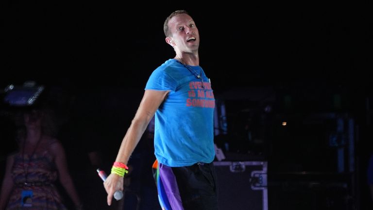 Chris Martin z Coldplay. Obrázek: PA