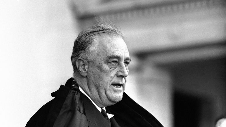 Franklin Roosevelt během svého třetího funkčního období prezidenta v roce 1942. Obr: AP