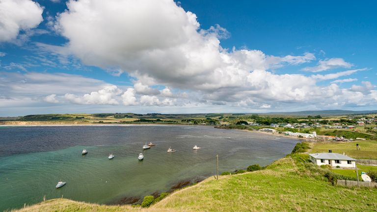 Zátoka Waitangi, Chathamské ostrovy. Obrázek souboru: Getty