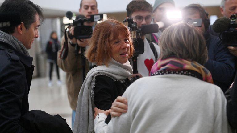 Gisele Pelicot outside court. Pic: Reuters