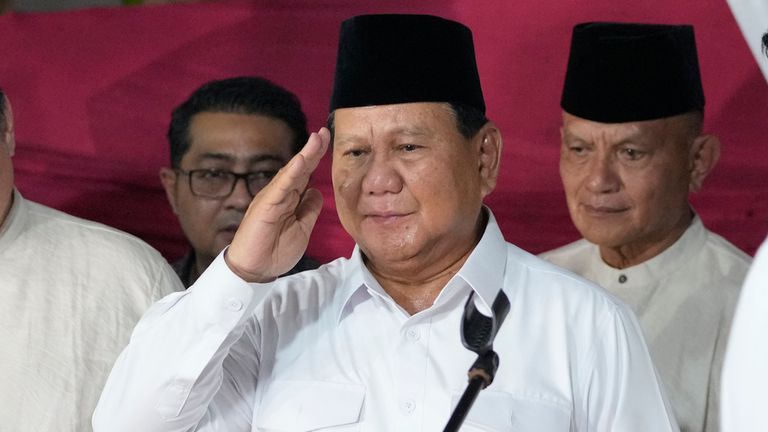 Indonéský prezident Prabowo Subianto. Obrázek: AP