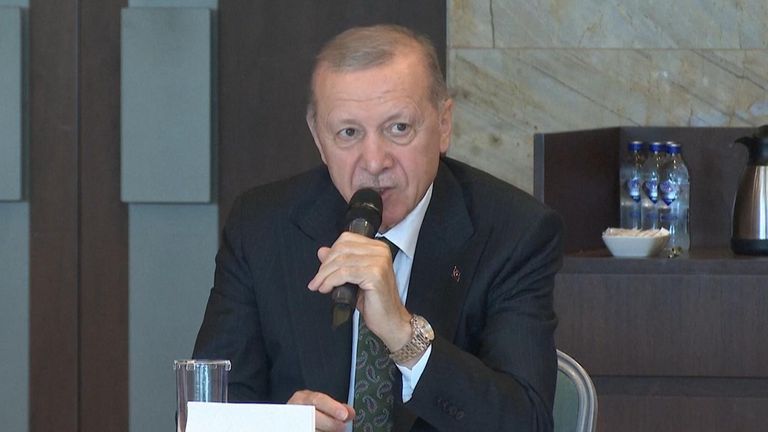 Turecký prezident Erdogan podle všeho vyhrožuje invazí do Izraele kvůli Gaze. Obrázek: AP