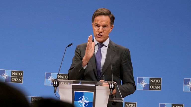 Generální tajemník NATO Mark Rutte. Obrázek: AP