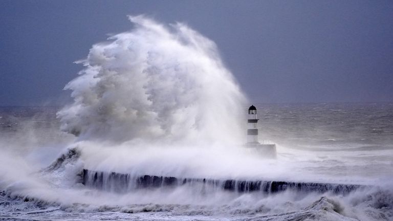 Seaham Harbour, hrabství Durham, v sobotu. Obrázek: PA 