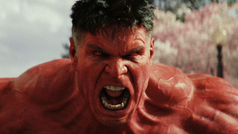 Red Hulk/President Thaddeus Ross (Harrison Ford) in Marvel Studios' CAPTAIN AMERICA: BRAVE NEW WORLD. Photo courtesy of Marvel Studios. .. 2024 MARVEL.