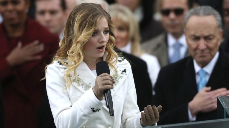 Jackie Evancho zpívala na první Trumpově inauguraci v roce 2017