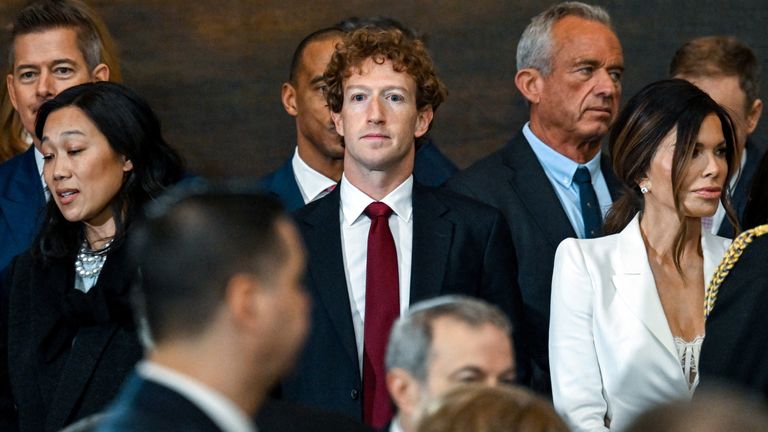 Meta generální ředitel Mark Zuckerberg před inaugurací. Pic: Ap