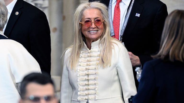 Miriam Adelson přijíždí před 60. prezidentskou inaugurací v rotundě Kapitolu USA ve Washingtonu, pondělí 20. ledna 2025. (foto Saul Loeb/Pool přes AP)