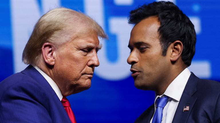 Donald Trump a Vivek Ramaswamy. Snímek: Reuters