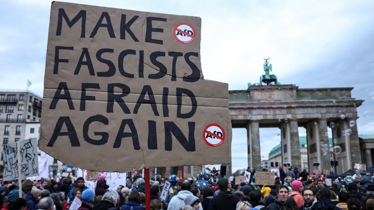 Protestující proti pravým proti far v Berlíně. Pic: Reuters