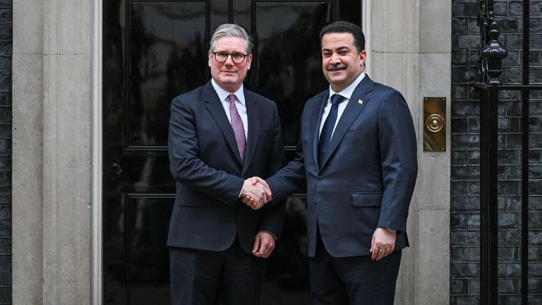 Keir Starmer vítá iráckého premiéra Mohammeda Shia' Al Sudaniho na Downing Street 10, Pic Reuters