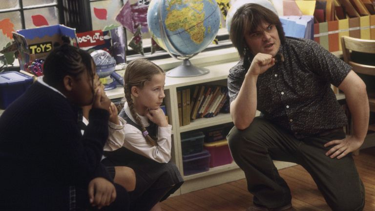 Set 5882970 Obrázek 5882970e Fotograf Andrew Schwartz/Paramount/Scott Rudin Prods/Mfp/New Century/Sor Prods/Kobal/Shutterstock School Of Rock - 2003 Maryam Hussan, Cuitlin Hale, Jack Black 2003