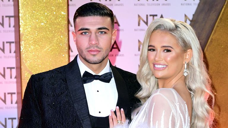 Bývalý soutěžící z Love Island Tommy Fury se svou partnerkou Molly-Mae Hague, se kterou se seznámil v reality show 