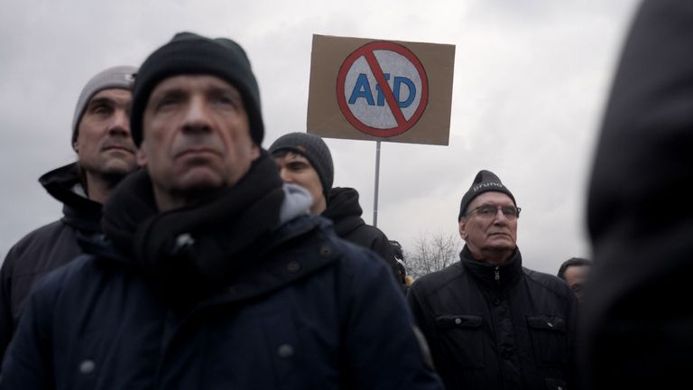 In Berlin, protesters march against the AfD