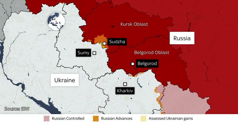 Ruská linie se blíží k Sumy z Kursk Olstast