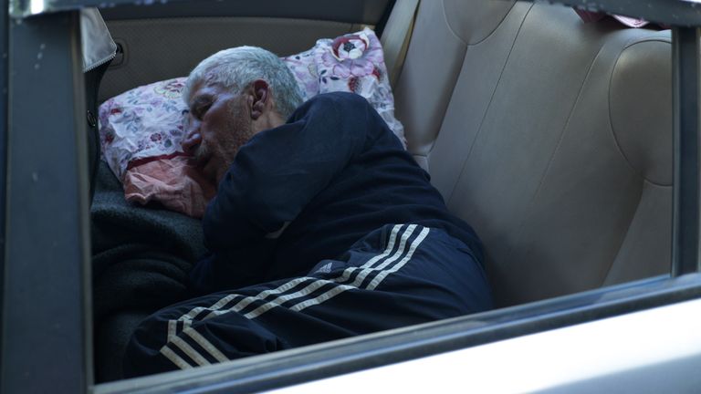 man sleeping in car
SN eyewitness from Stuart Ramsay about Syrian Alawites which features:
Hmeimim air base, home to the Russian military in Syria; mass grave in Al-Sanobar; head of General Security, Mustafa Kunefate; various GVs of locals and case studies
