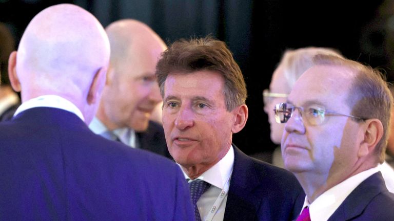 Sebastian Coe během 144. relace IOC.  Pic: Reuters