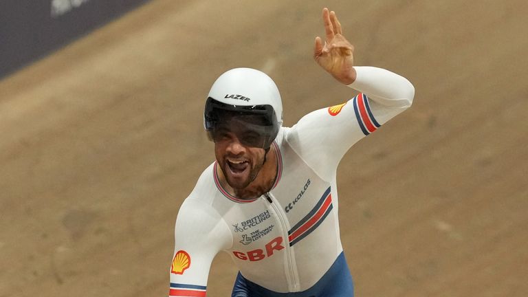Ruddock soutěží na mistrovství světa Cyclin v Glasgowě v roce 2023. Obrázek: Reuters