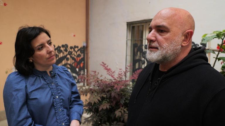 Siobhan Robbins s římským ulicem Mauro Pallotta