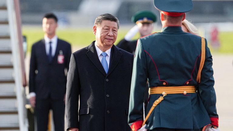 Čínský prezident Xi Jinping dorazí do Moskvy před oslavami vítězství. Pic: Reuters