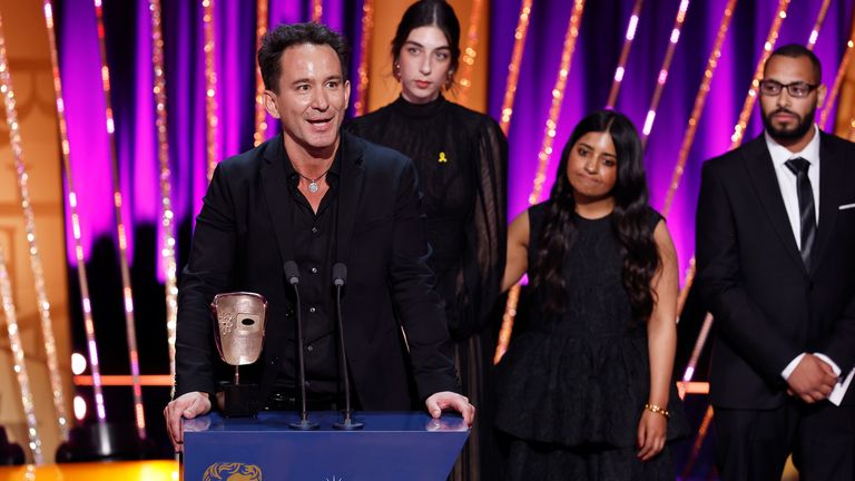 Stav režiséra RAGE Marcel Mettelelsiefen. Pic: Bafta