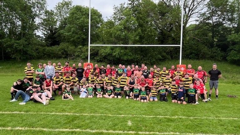 Bro Gwernant Rugby Club v Llangollen, Denbighshire. Pic: Einion Davies