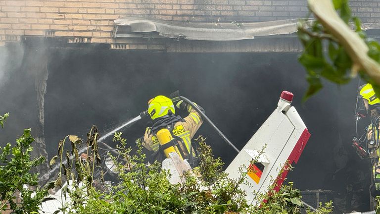 Havárie letadla v Německu. Pic: Ap