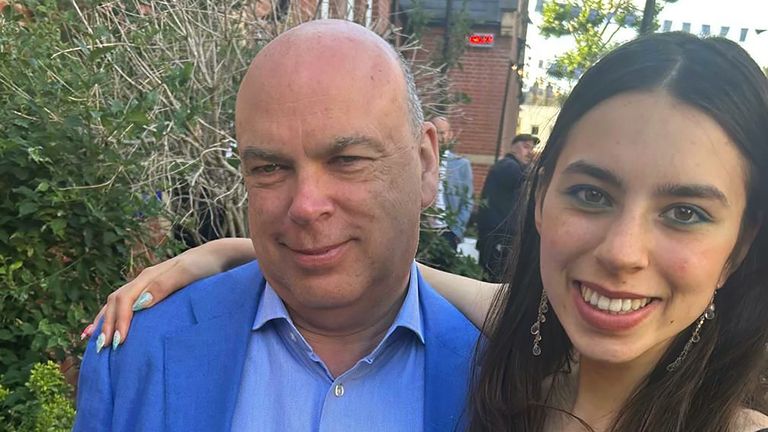 Mike Lynch a jeho dcera Hannah Lynch zemřeli při potopení. Pic: Pa