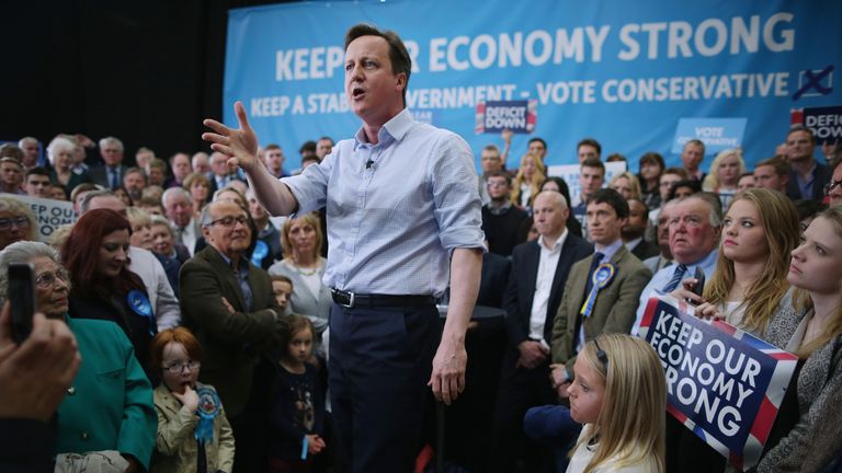 David Cameron na stezce kampaně 2015 