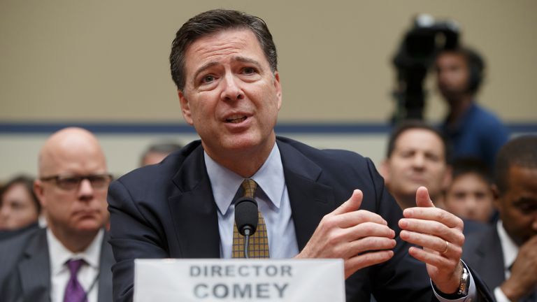 James Comey, tehdejší ředitel FBI, v červenci 2016. Soubor Pic: AP/J. Scott Applewhite