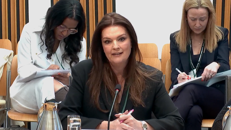 Fiona Drouet. Pic: Scottish Parlament TV
