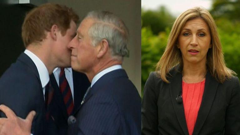 Sky's Rhiannon Mills rozkládá historii mezi princem Harrym a královskou rodinou, která vedla k princi, který řekl jeho otci "nebude mluvit" pro něj. 
