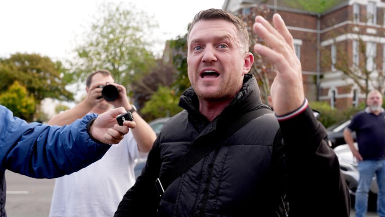 Tommy Robinson.  Pic: Pa
