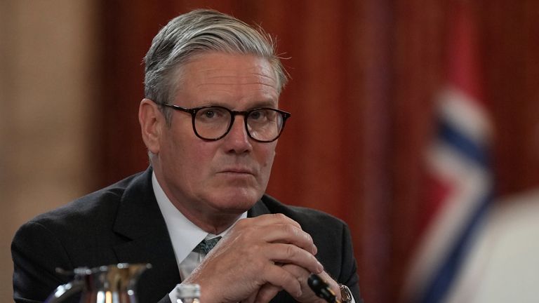 Sir Keir Starmer na summitu v Oslu. Pic: Pa
