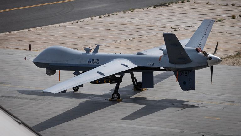 Reaper Dron na Středním východě jako součást operace Shader. Pic: Ministerstvo obrany