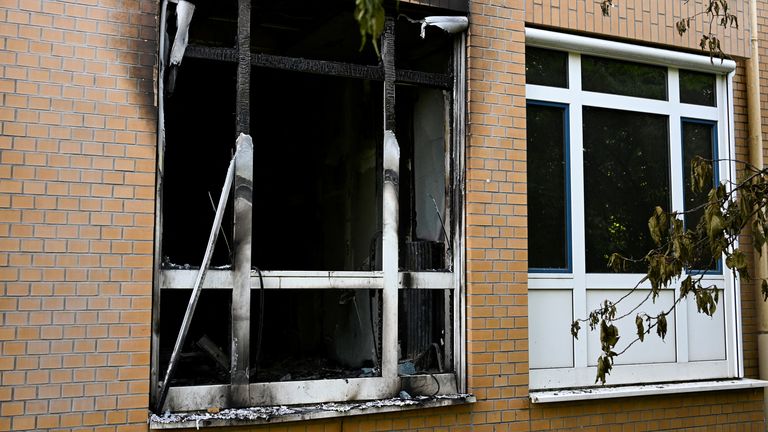 Oheň nemocnice. Pic: Reuters