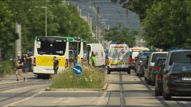 Scéna v rakouském Graz.