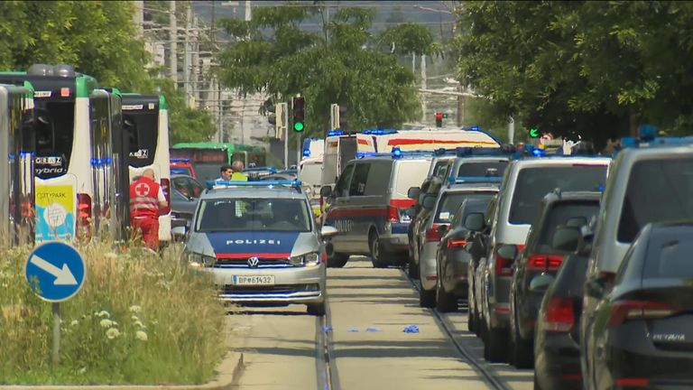 Scéna v rakouském Graz.