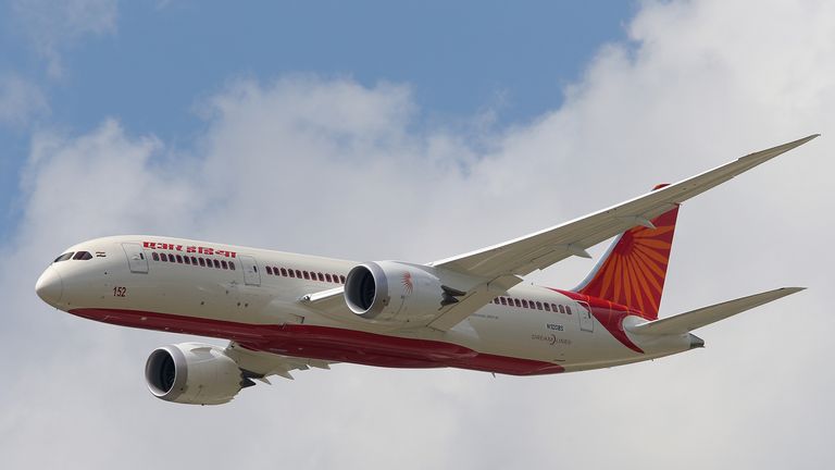 Air India Airlines Boeing 787-8 Dreamliner.  Soubor Pic: Reuters
