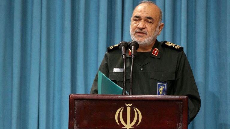 Velitel velitele IRGC generálmajor Hossein Salami.  Soubor pic: wana/reuters