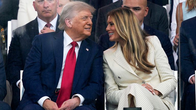 Prezident Donald Trump a první dáma Melania Trump. Pic: Ap