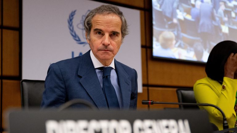 Klasická agentura pro atomovou energii v mezinárodní atomové energii (IAEA) generální ředitel Rafael Grossi.  Pic: Reuters 