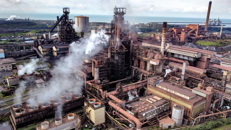 Port Talbot Steelworks Tata Steel v jižním Walesu. Soubor pic: PA