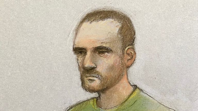 Soudní skica obžalovaného Marcuse Arduiniho Monzoa, který se objevil na Old Bailey. Pic: Pa.