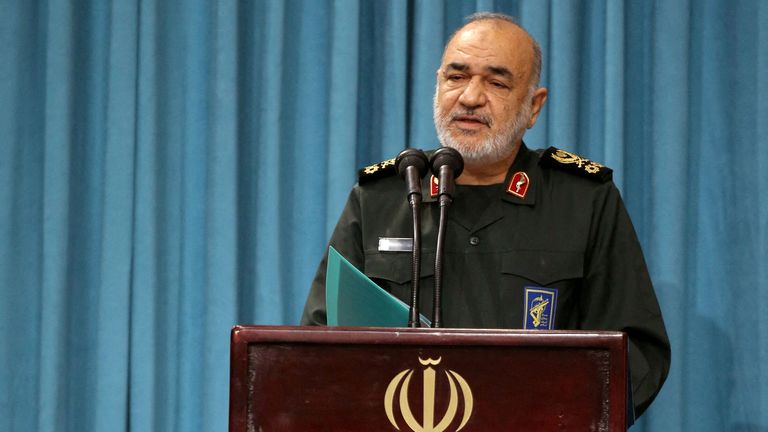 Velitel velitele IRGC generálmajor Hossein Salami.  Soubor pic: wana/reuters