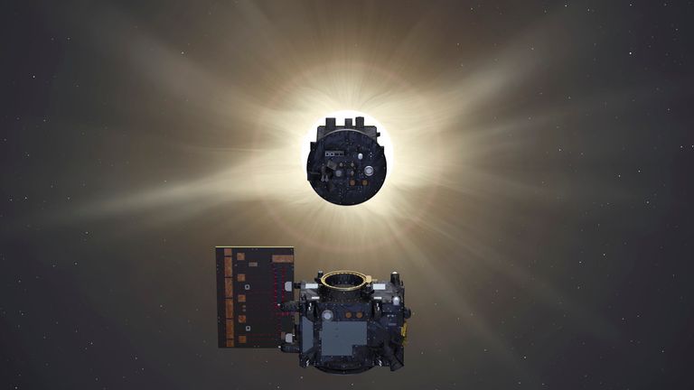 Ilustrace demonstrující se dvě satelity. Pic: ESA-P. Carril