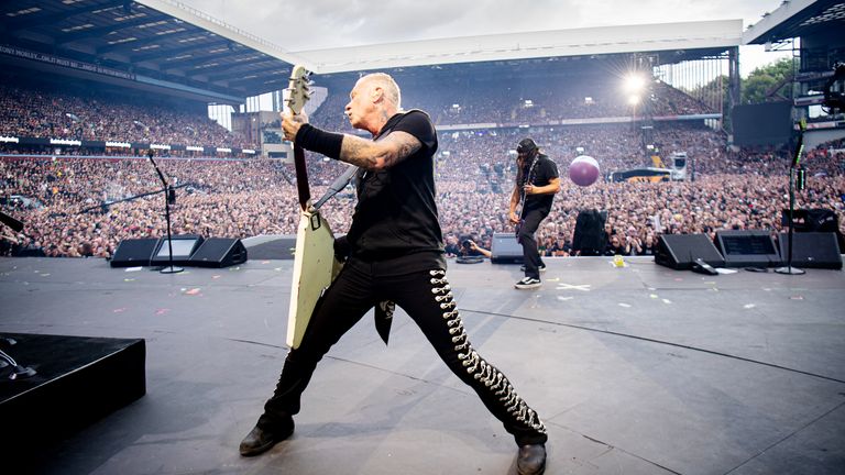Frontman Metallica James Hetfield. Pic: Ross Halfin